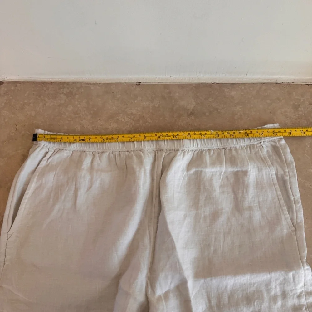 J Crew Ivory 3 Inch Stratus Short in Linen Womens Size L